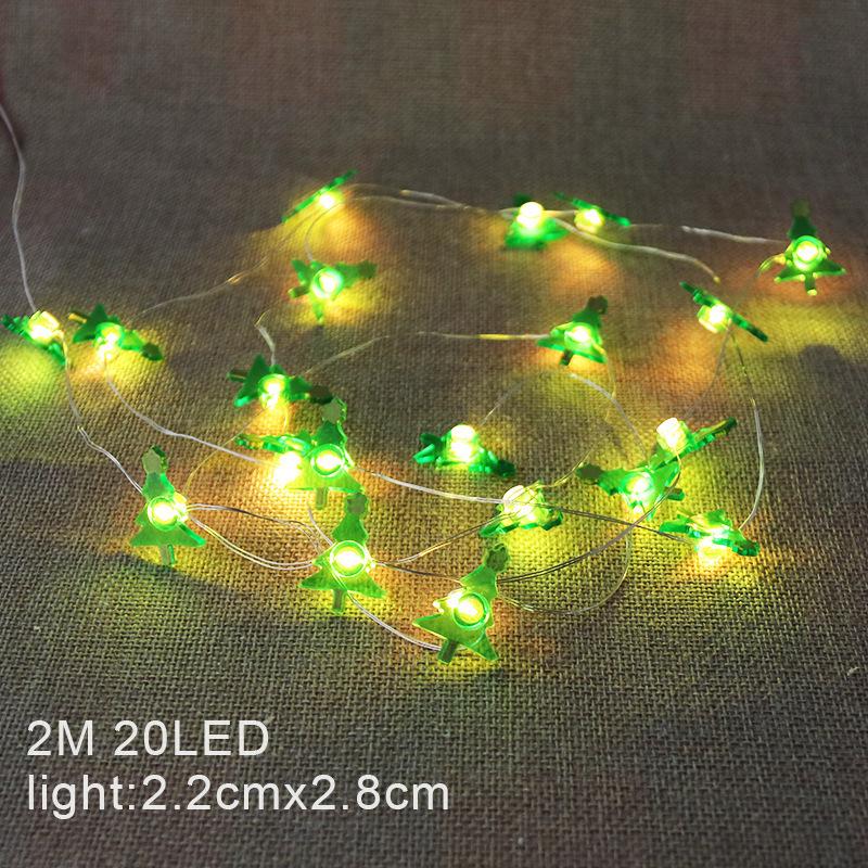 Romantic Copper Wire String Lights - Battery-Powered Christmas Tree & Snowman Decor