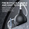 GNEGKLEAN Black Silicone Enema Bulb Kit 7.6oz Clean Anal Douche for Men Women with 19.7in Hose+4 Replaceable Nozzle (Black)