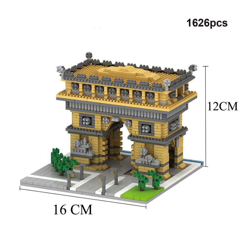 KNEW BUILT Euro Constrution Roma Colosseum Micro Mini Cuburi de Construcție concepute pentru Jucării Adulți Copii Colecție Arc de Triumf Louvre Mare