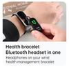 Sport Wrist Smart Watch Men Women Bluetooth Earphone Wireless Headphone Ip68 Waterproof Bracelet Siri Smartwatch For Phones