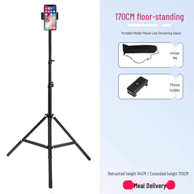 Live Broadcast Selfie Tripod with Fill Light for Multi-Camera Shooting & Singing