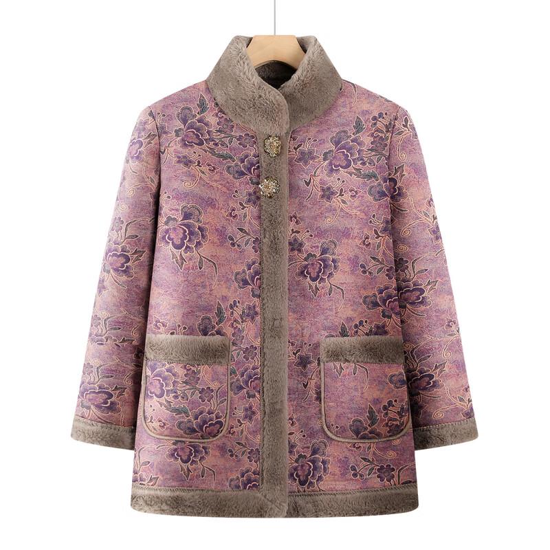 Elderly Women's Versatile Warm Winter Tang Suit Coat