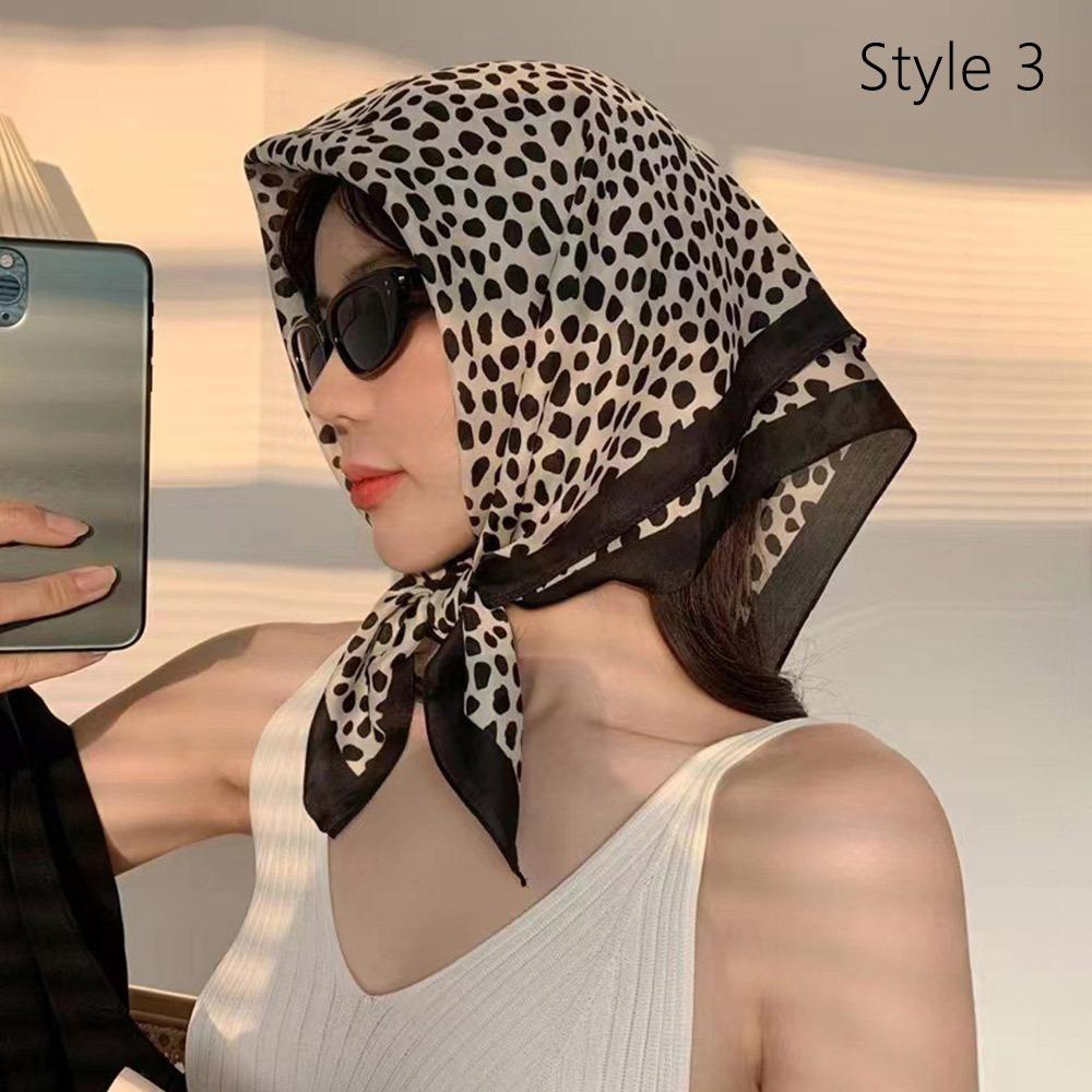 Fashion 70*70cm Hair Scarf Bohemia Style Sun Protection Silk Scarf Female Foulard Smooth Bandana Hairbands Women