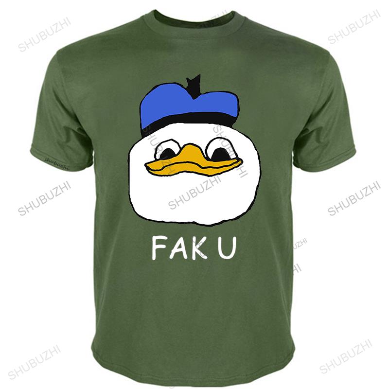 Cotton Vintage Tshirt Men Summer Tees Brand Clothing Face Fak U Gooby Pls Men Unisex Casual Tops for Him Plus Size Teeshirt