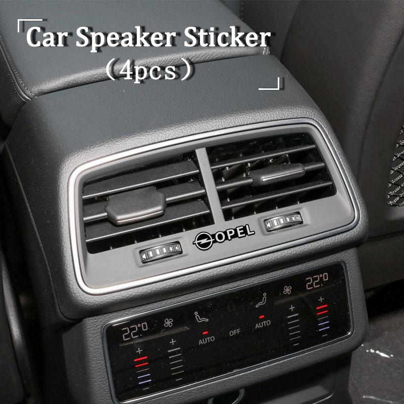 2/4Pcs 3D Aluminum Car Audio Speaker Decorate Badge Sticker For Opel Astra J Insignia Astra G Corsa Zafira B Mokka Vivaro Meriva
