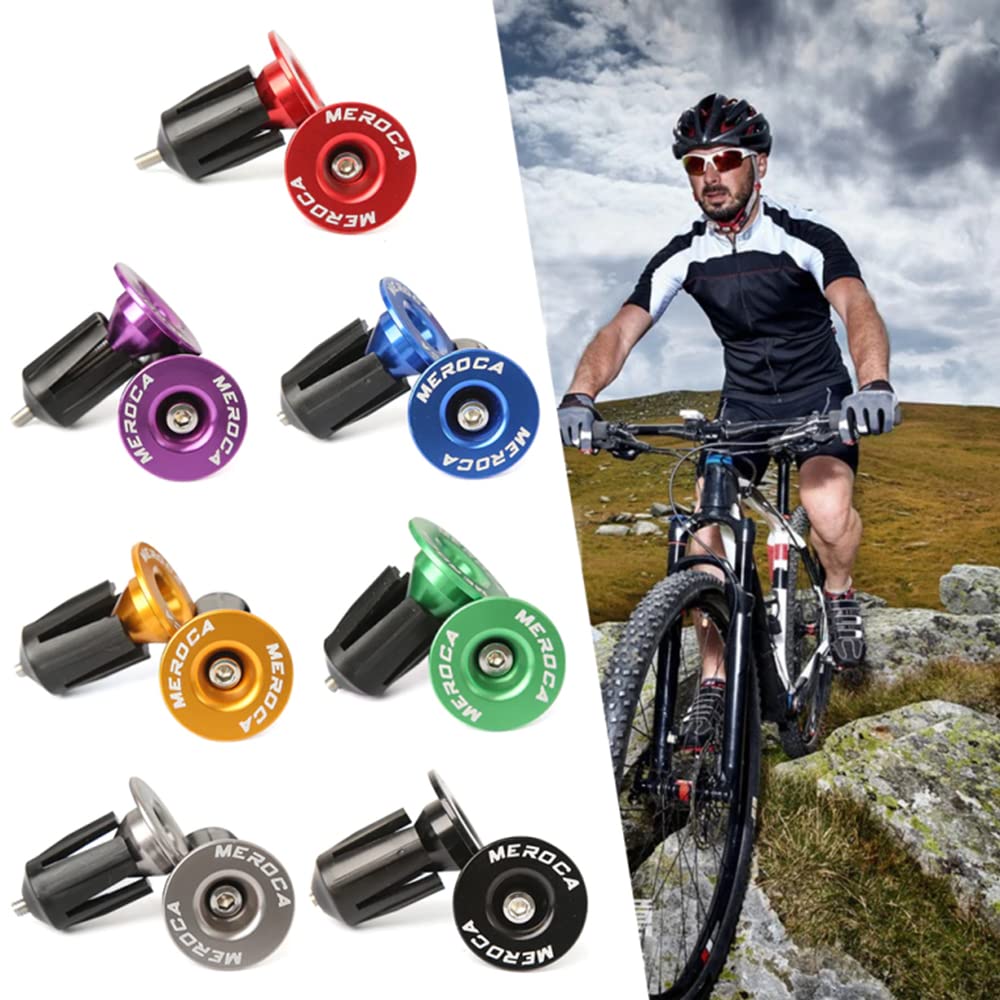 Samcos Bar End 1 Aluminum Alloy Stable Bicycle/Motorcycle Plugs/Caps, Pair, Material, Removable, Anti-Slip, Lightweight, Durable, (Black)