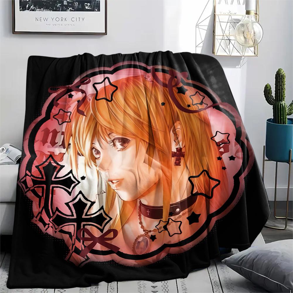 1PC Death Note Print Flannel Blanket, High Quality All Seasons, Home Decor, Warmth and Comfort, Perfect for Christmas Gifts