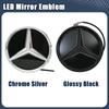 Autoaufkleber Neu 2025 Für Mercedes Benz Chrom Silber Neueste 3D Frontgrill Embleme Für Mercedes Benz C W205 A W177 S W217 SL R2