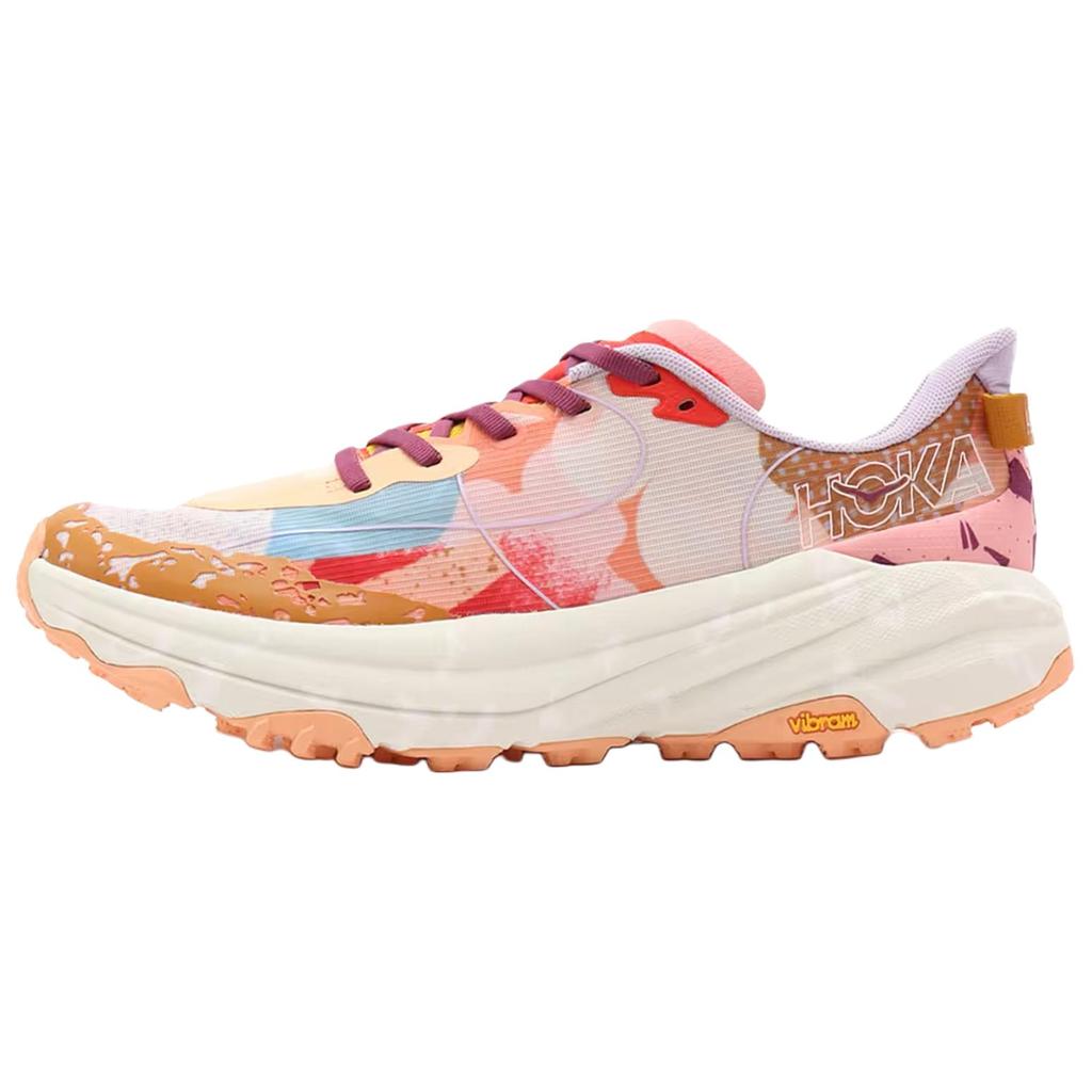 HOKA One One Studio Proba X Speedgoat 6 Versatile Comfortable Durable Low-Top Running Shoes Unisex Running Shoes Beige Orange 1174390-CMRN