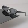 Designer Oval Sunglasses Women Men Retro Black Sun Glasses Luxury Personality Eyewear Mirror Small Frame Brand
