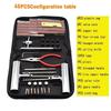 Automotive and Bicycle Tire Fix Kit with 24/46/62 Components, Featuring Plug Tools and Stud Installation Accessories