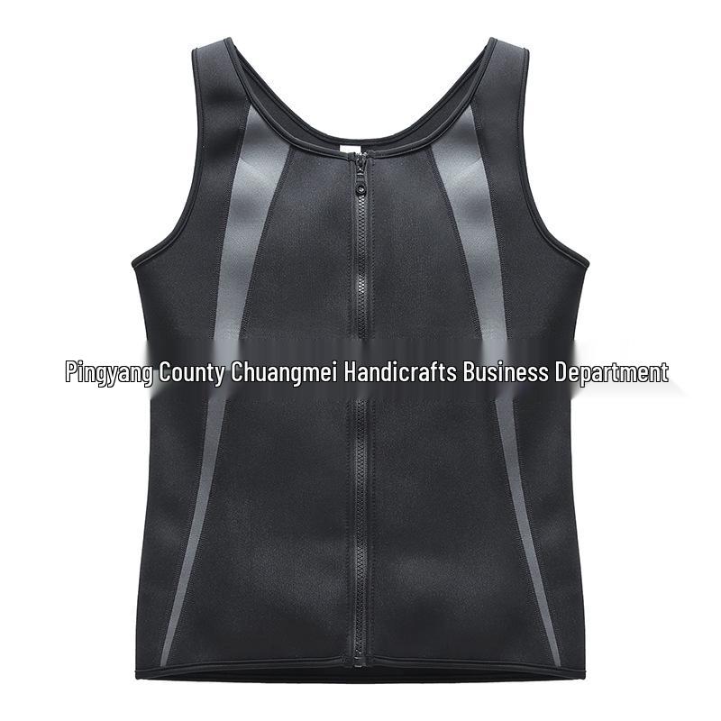 Gilet da uomo taglie forti con zip traspirante per modellare il corpo e fitness