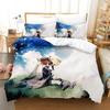 New Game Genshin Impact Scaramouche Bedding Set Printed Bed Set With Pillowcase Duvet Cover Soft Queen King Size Bedclothes Home