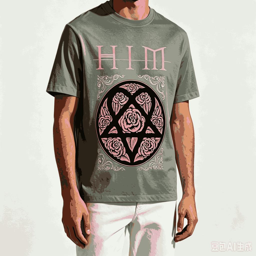 Him Band Pro Fan Dárek Tričko Unisex Unisex Harajuku Oversized Unisex Krátký Rukáv Streetwear Vysoká Kvalita Pár Komfortní Měkký