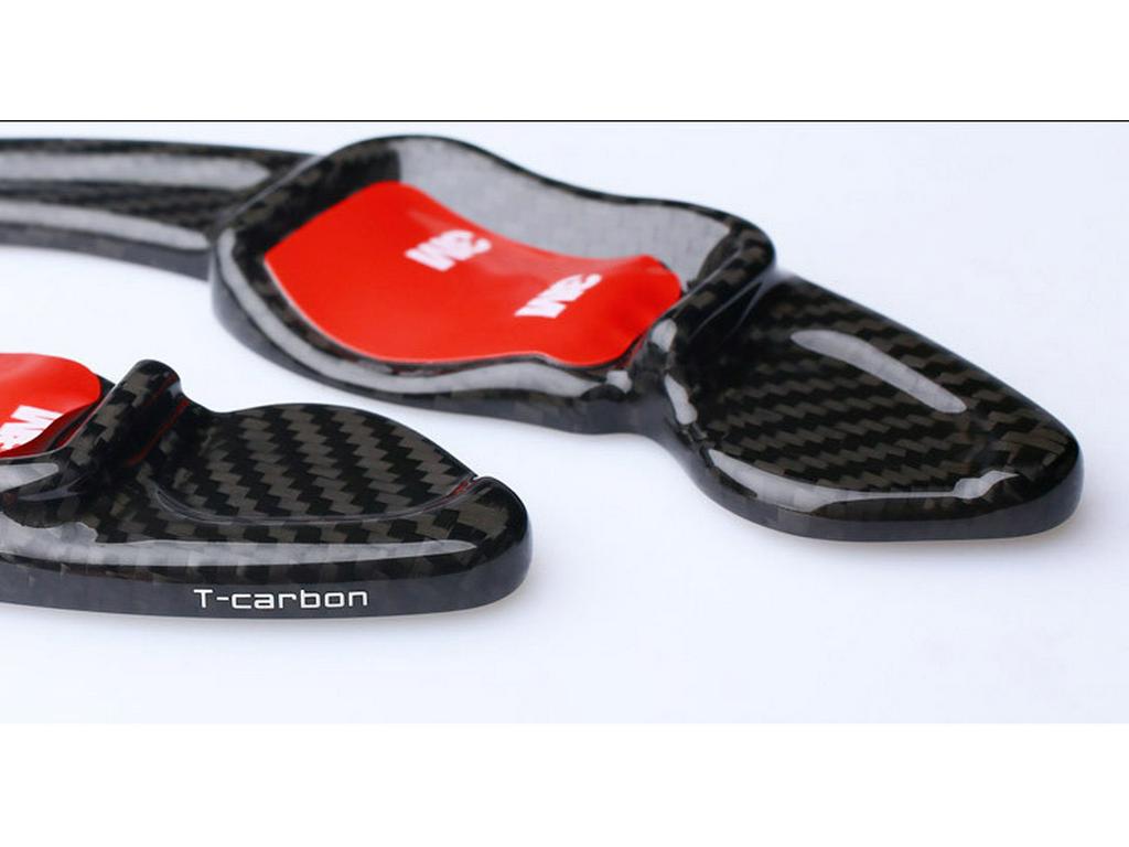 Real Carbon Fiber T-Carbon Steering Wheel Paddles for VW Golf 6, Scirocco, Magotan, Tiguan GTI