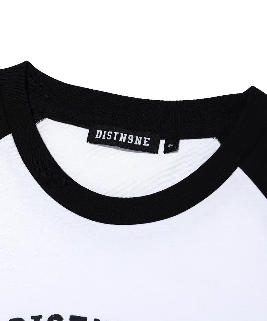 DISTN9NE Retro Bear Raglan Short Sleeve T-Shirt Black (Lo2Tf278-076)