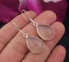 Solid 925 Sterling Earring Rose Quartz Earring Handmade Jewelry Wedding Gift Silver Jewelry
