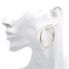 K18 Gold Hoop Earrings 50mm 2mm Width 1 Pair [Speranza] Women's