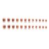 24 Pcs Super Sweet Love Manicure Autumn and Winter Warm Heart Caramel Amber Blush Wear Nail Sweet White Fake Nails