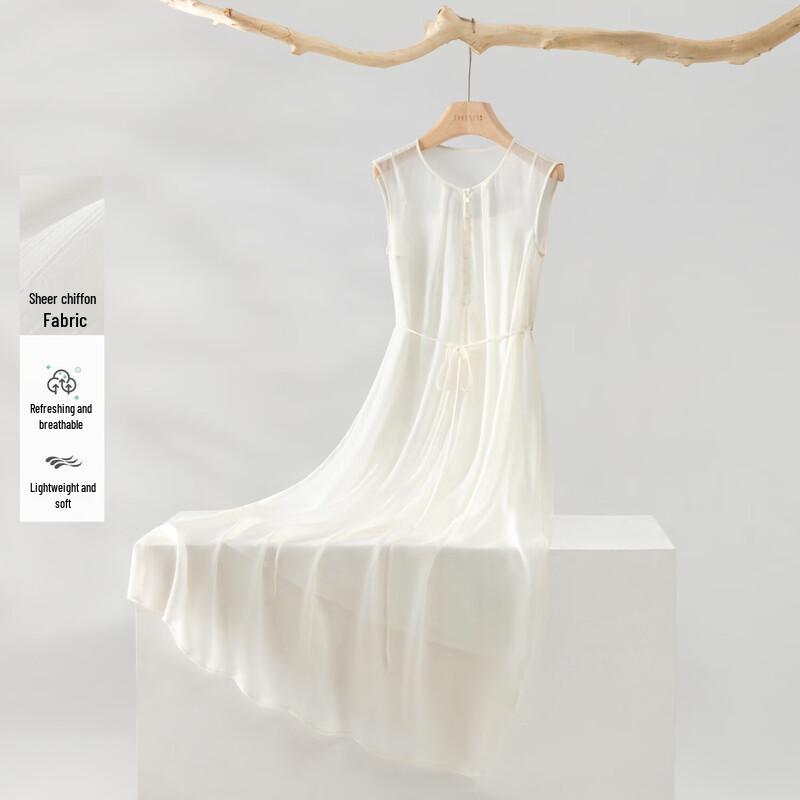 IHIMI Elegant Sleeveless Chiffon Dress XL