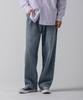Modern Aaron Chase Bonding Brushed Denim Pants Vintage Light Blue