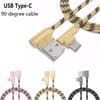 Преміальний плетенний Type C 90 градусів Прямий кут USB C Швидкісний кабель для синхронізації даних та зарядки для оптимальної продуктивності