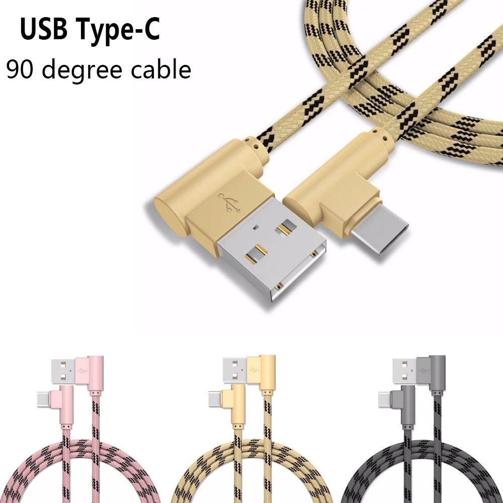 Преміальний плетенний Type C 90 градусів Прямий кут USB C Швидкісний кабель для синхронізації даних та зарядки для оптимальної продуктивності