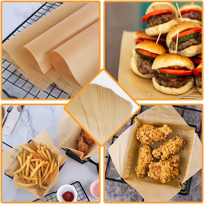 50 Pcs Greaseproof Baking Paper for Cakes, Bread and Pizza, High Temperature Oven and Air Fryer Liners for Easy Release