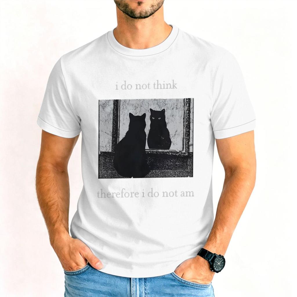 Funny Black Cat Tshirt Unisex Funny Cat Meme Fashion Casual Tops Animal Cat Lover Gift Shirt Design Short Sleeve T Shirt Tops