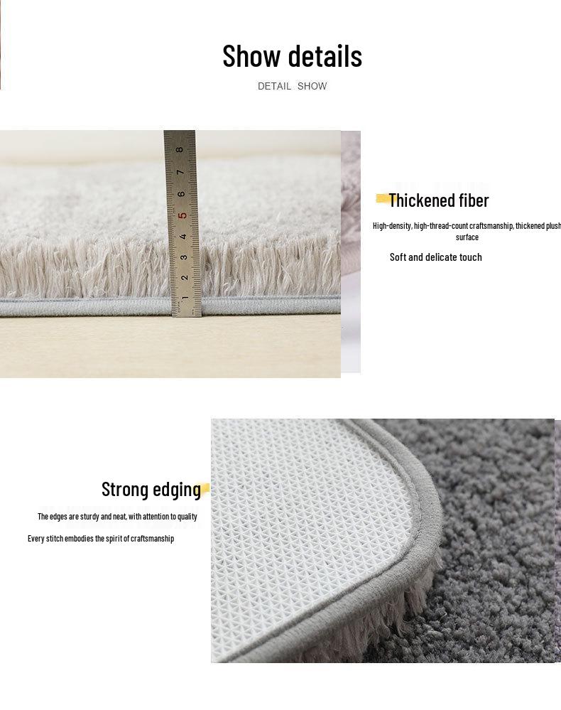 Dicke Plüsch Anti-Rutsch Badezimmermatte - Wasserabsorbierend, Anti-Rutsch, Katzenfreundlicher Teppich für Eingang, Toilette, Couchtisch oder Erker