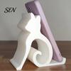 Cell Phone Stand for Cat Lovers Cute Mobile Holder Stand, Desktop Mount Desk Office Universal Bedroom, 3D Printed Stable Diagonal Support Smartphones