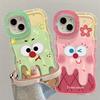 Cute Ice Cream Suitable for 16promax Apple Phone Case 15 Transparent Silicone 14 Double Bracket 13 Wavy Edge Women