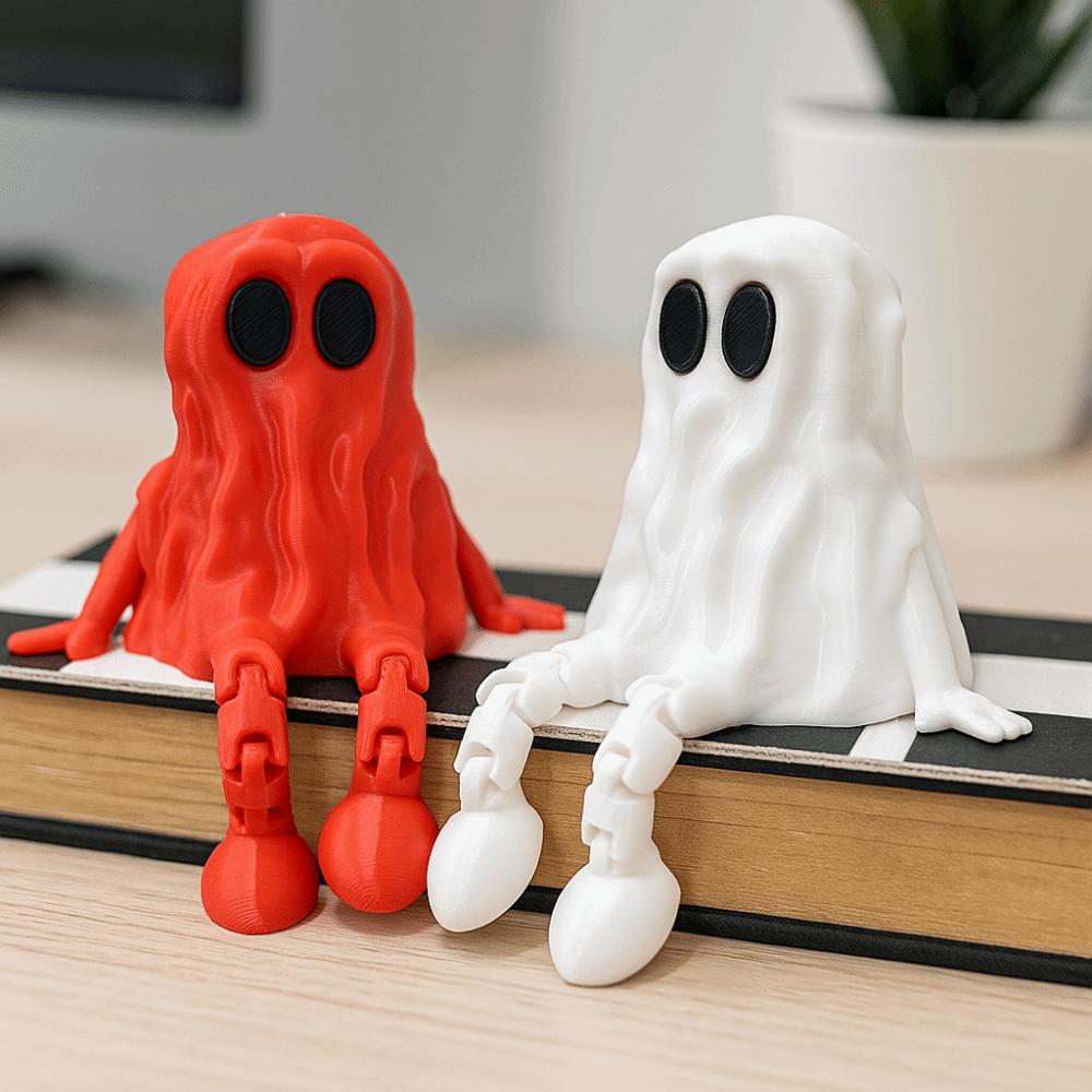 PLA 3D Printed Ghost Ornament Mini Ghost Statue Cute Ghost Fidget Toys  Home Decor