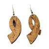Retro Western Wood Hollow-Earrings: Hot-Selling European and American Styles