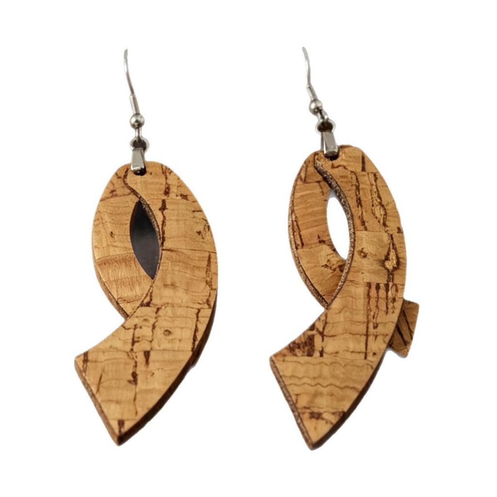 Retro Western Wood Hollow-Earrings: Hot-Selling European and American Styles