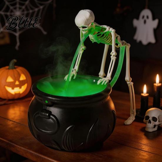 Realistyczny Efekt Dymu Gotowania Rekwizyt Halloweenowy Kociołek Wiedźmy Maszyna do Mgły Ultradźwiękowy Generator Mgły ze Świecącą diodą LED Dekoracja Sceny Czarownictwa Wewnętrzna