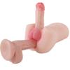 Dildo realistico in TPE 2 in 1 unisex sexy con pene e ano, strumento per la masturbazione per donne e uomini gay