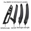 Only for LHD Car 4Pcs/Set Black Car Interior Door Pull Handle for BMW X5 E70 X6 E71/E72