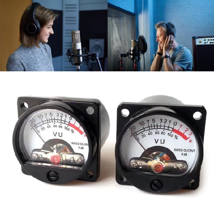 VU Meter 500uA 630Ohm 34mm Diameter with Back Light 28mmx28mm Installation for Amplifiers Tuning