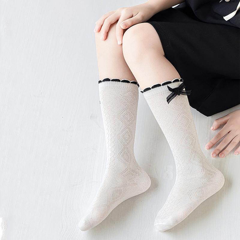 Children's Socks  Breathable Leg Socks  Comfortable  Bow Socks