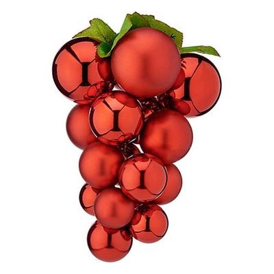 Weihnachtskugeln - Nicht spezifiziert - Kunststoff - 15 cm - Trauben - Rot