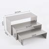 3 Pieces Riser Display Stands Stainless Steel Multipurpose Perfume Stand