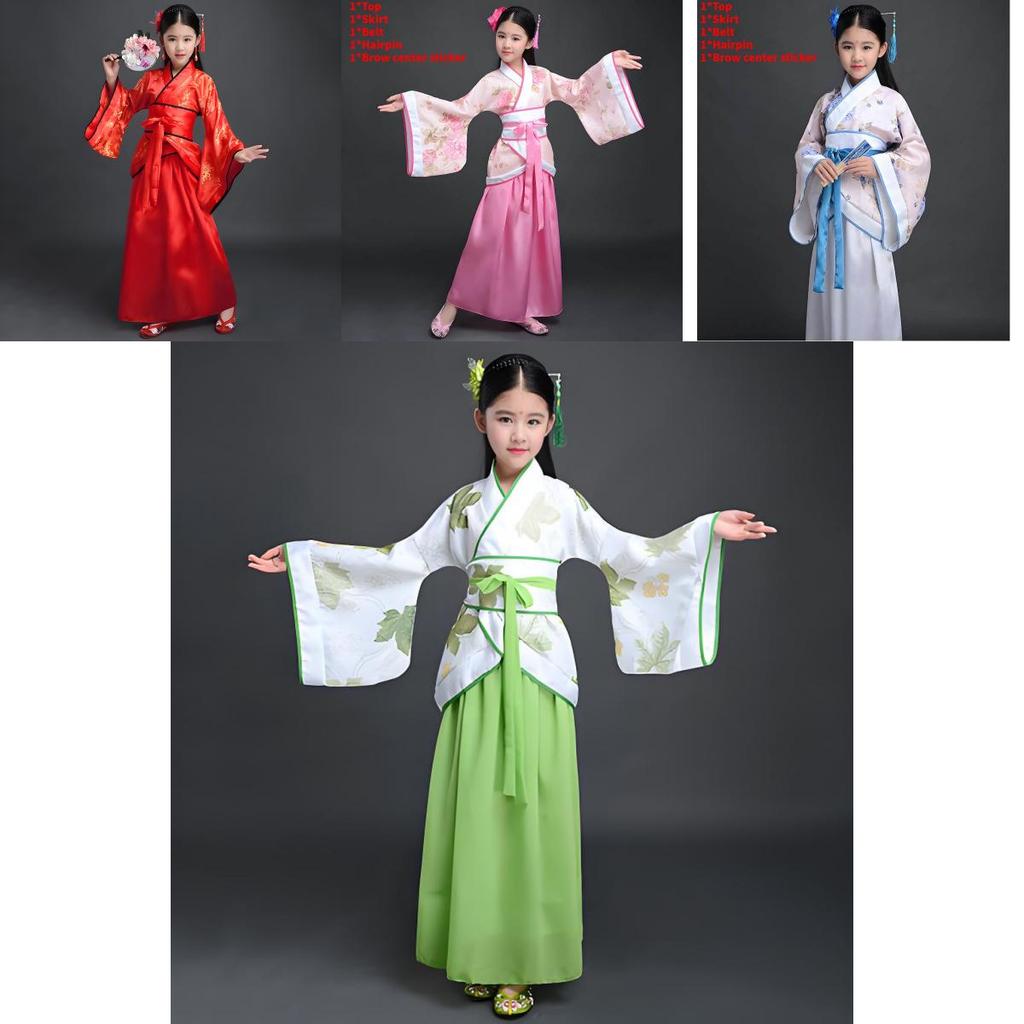 Childrens Chinese Traditional Costume With Polyester Fabric For Ethnic Dance And Cultural Celebrations