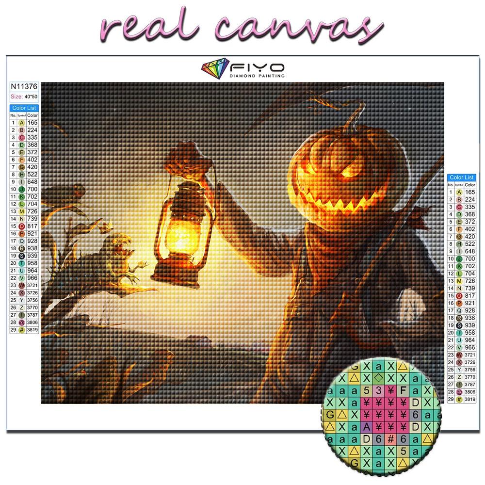 5D DIY Halloween Gruseliger Kürbiskopf Mann Kreuzstich Strass Diamant Zeichnung Stickerei Mosaik Wohnkultur