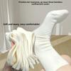 Soft and Boneless Postpartum Stockings, Odor-resistant Mid-calf Socks, Summer Lightweight Style, Spring-autumn White Pile-up Socks