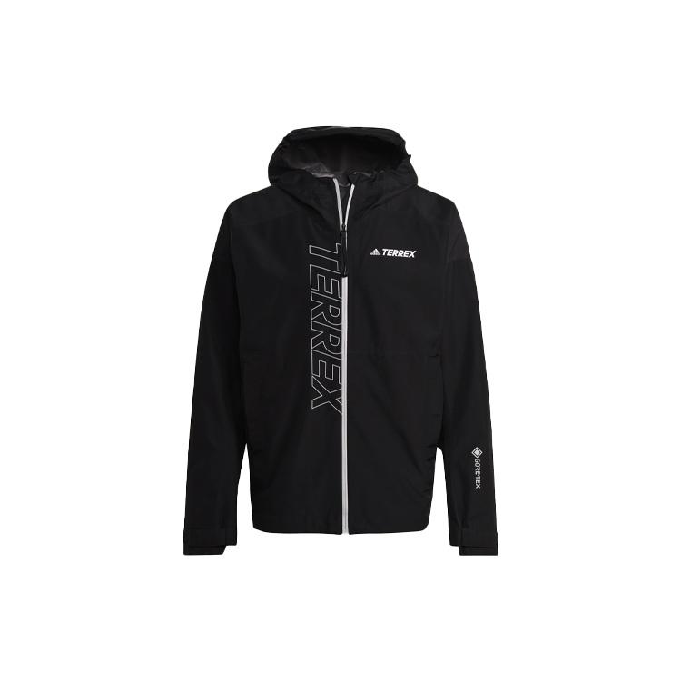 adidas Alphabet Printing Reflective Sports Hooded Jacket Black Men s GM4828 S