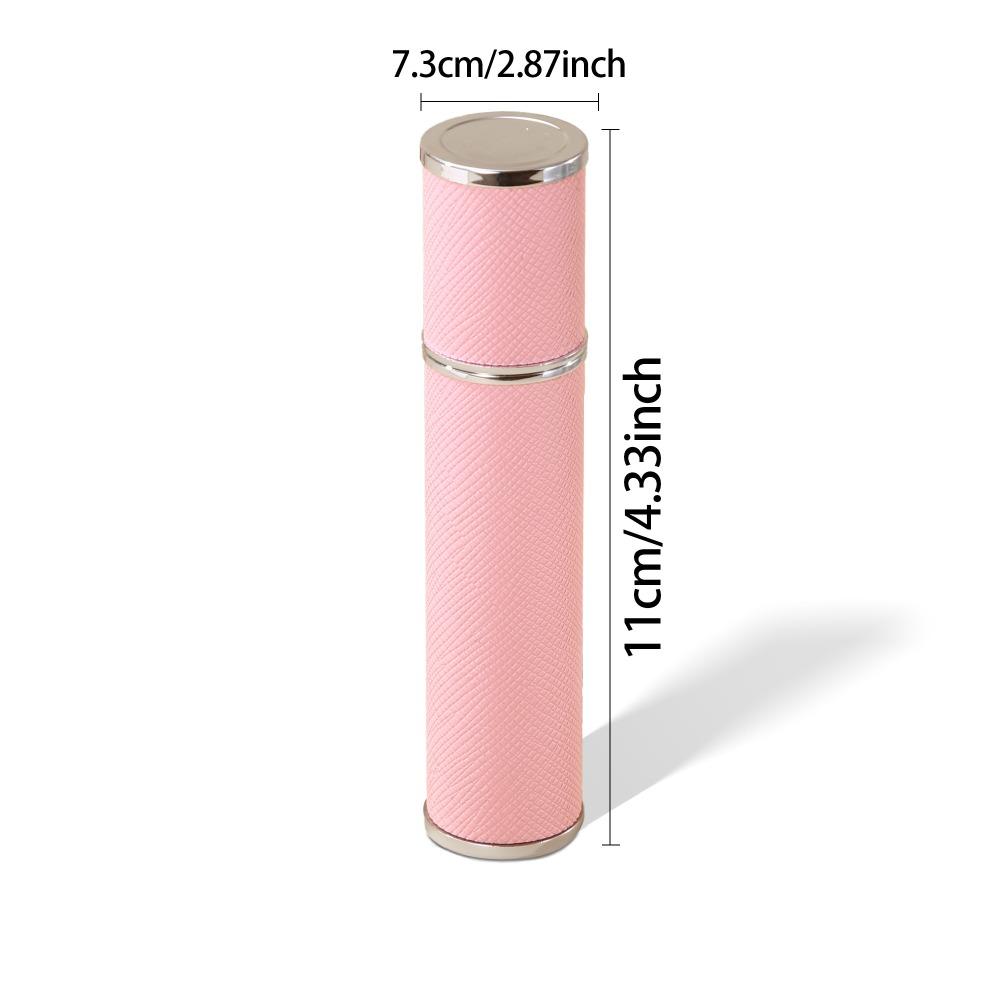 10ml Mini Perfume Bottle PU Leather Essential Oil Alcohol Spray Rotating Bottle Refillable Spray Atomizer Bottle