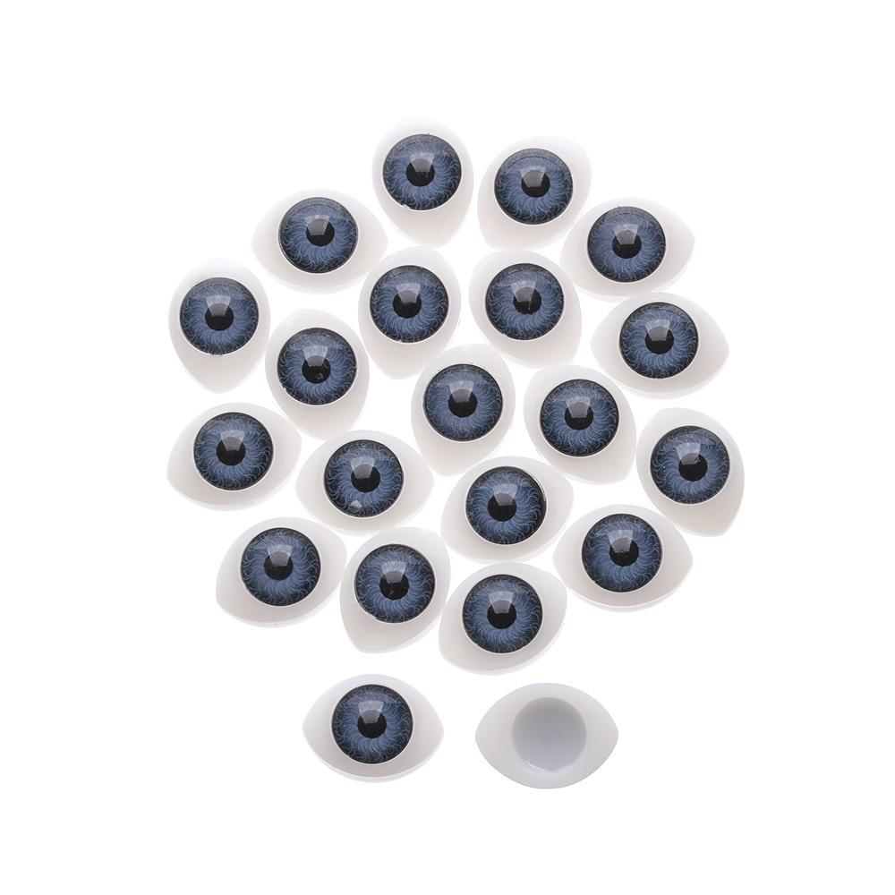 

20Pcs/Set Funny Plastic Safety Eyes For Animal Toy Puppet Doll Making Dinosaur Eyes DIY Craft Accessories 10x13mm сірий