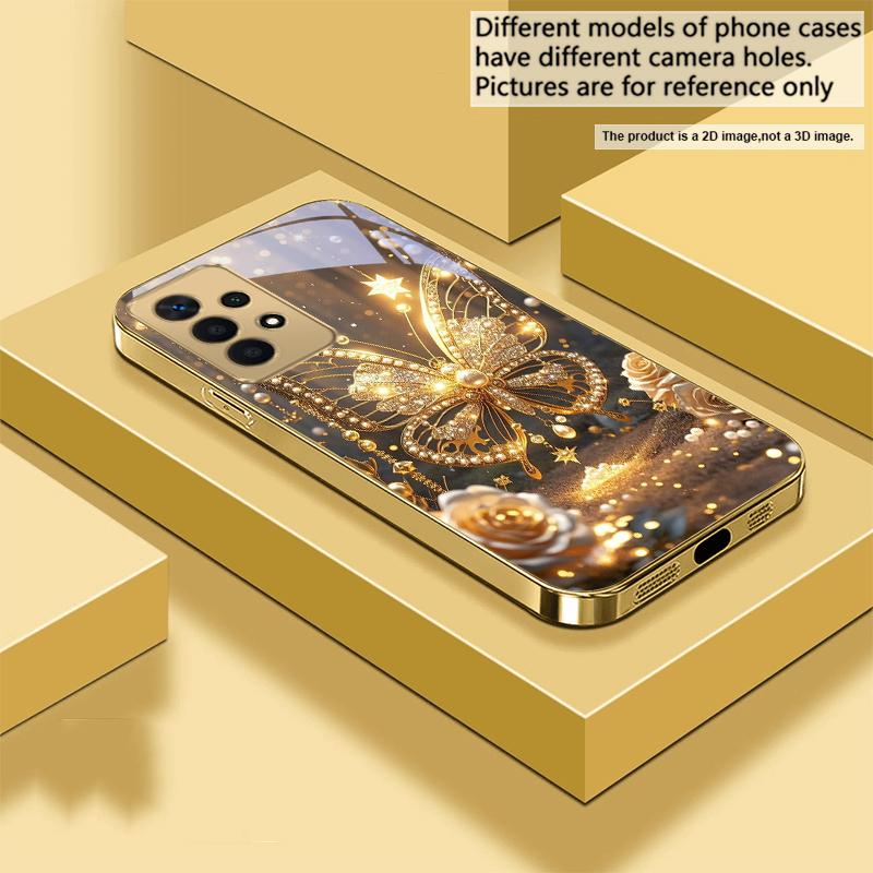 Gouden landschap telefoonhoesje voor Samsung A 01 52S A04 A05S A10 A12 13 22 23 24 36 42 M02 Note 10 20Ultra 8 9