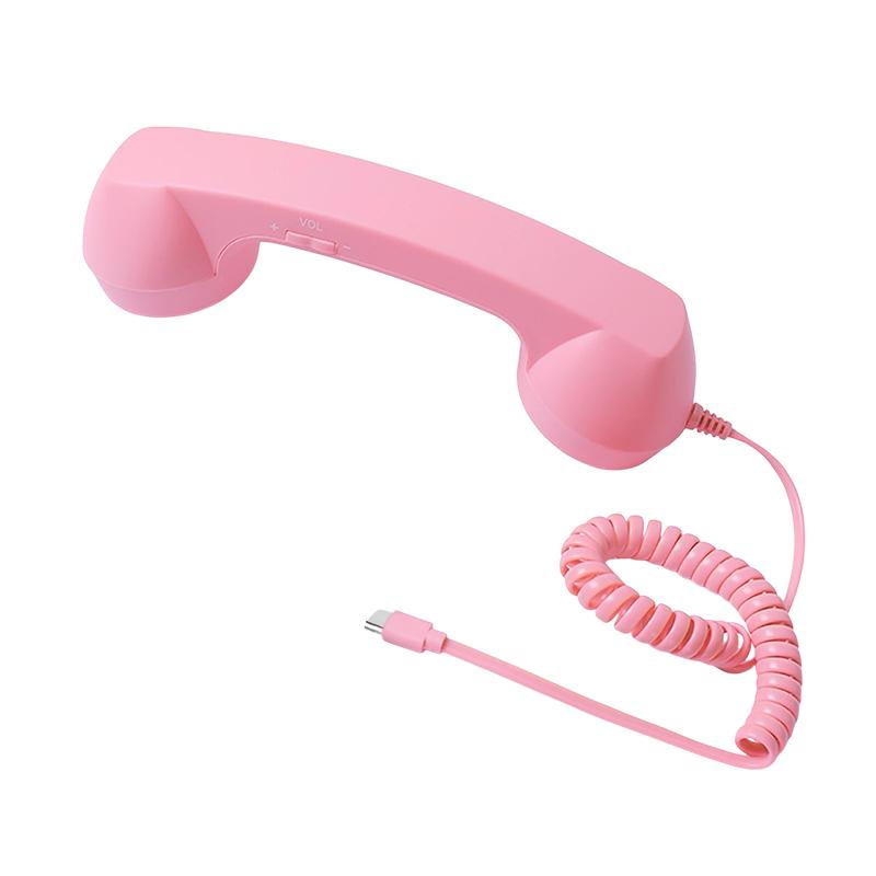 Retro Phone Handset, Type-C Telephone Style Landline Handle Receiver, Vintage Telephone To Landline Adapter